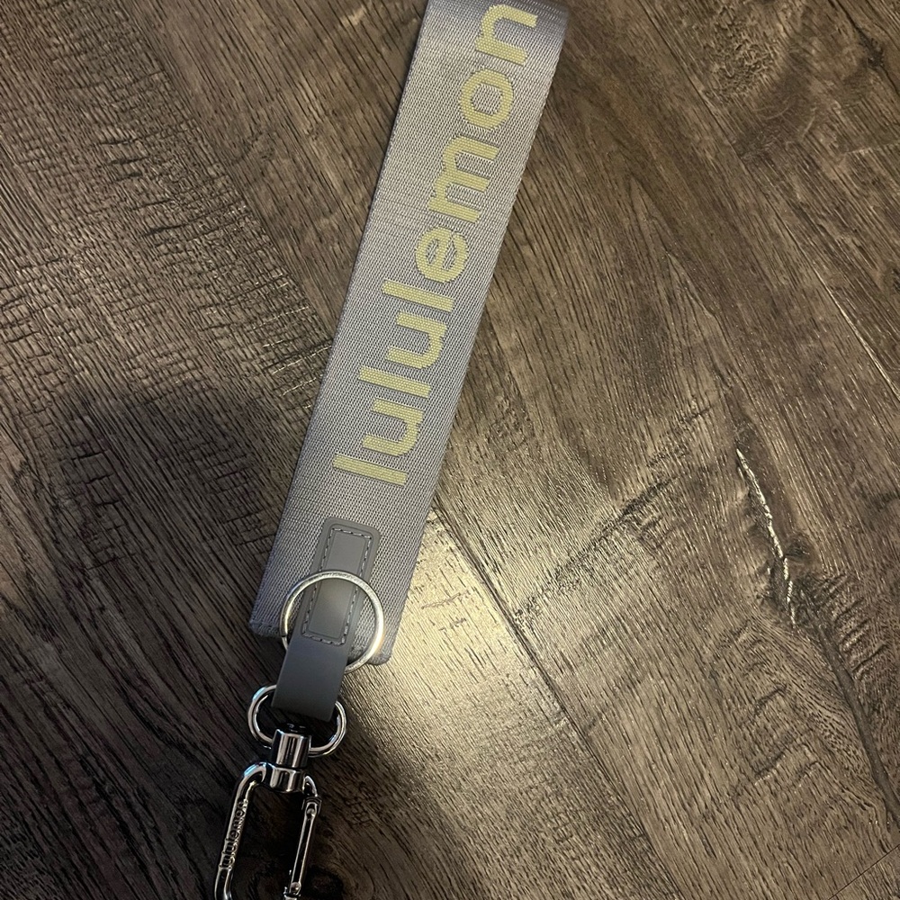 Lululemon Gray and Gold Keychain Strap